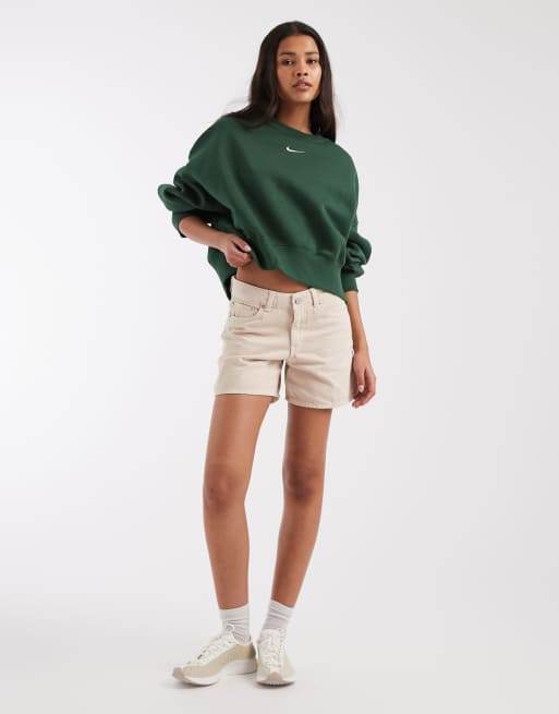 Nike Phoenix Fleece over-oversized sweatshirt in green, 2 of 4