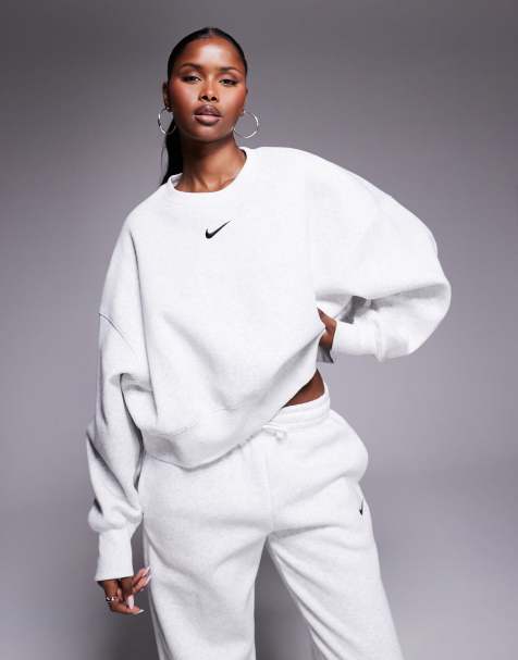 Nike Phoenix Fleece over-oversized sweatshirt in grey - view 1