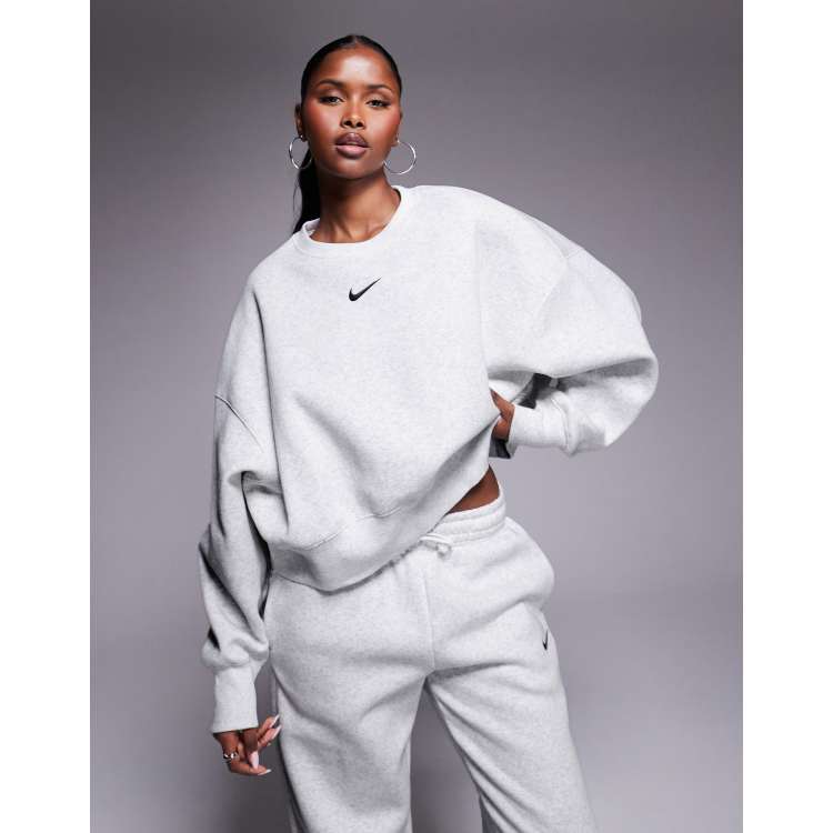 Nike Phoenix Fleece over-oversized sweatshirt in grey | ASOS