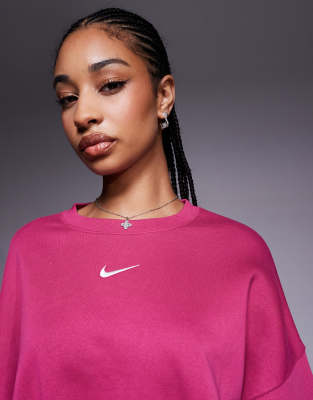 Nike Phoenix Fleece Over-oversized Sweatshirt In Pink