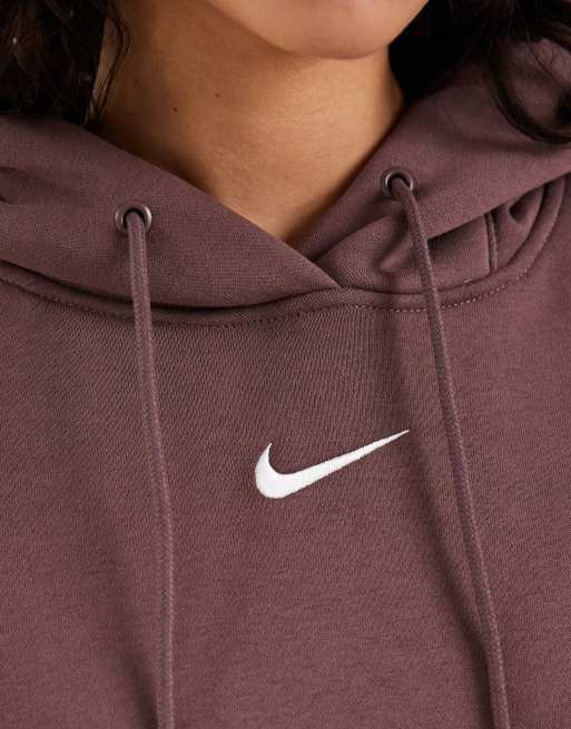 Nike – Phoenix Fleece – Oversize-Kapuzenpullover in Dunkellila, 3 von 4