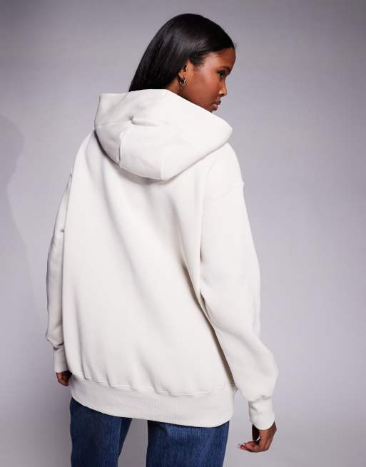 Nike – Phoenix Fleece – Oversize-Kapuzenpullover in Wollweiß mit Logo, 4 von 4