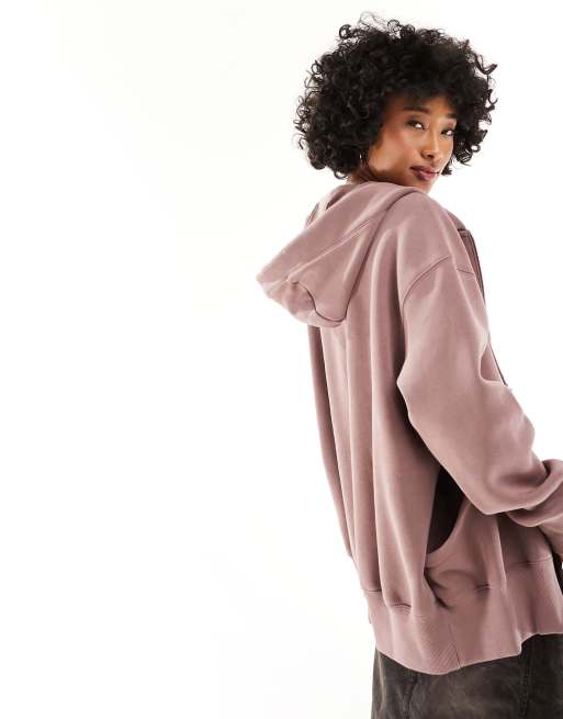 【1624】アナイ　タックスムースプルオーバー　くすみピンク　38 Nike Phoenix Fleece oversized full zip hoodie in mauve | ASOS