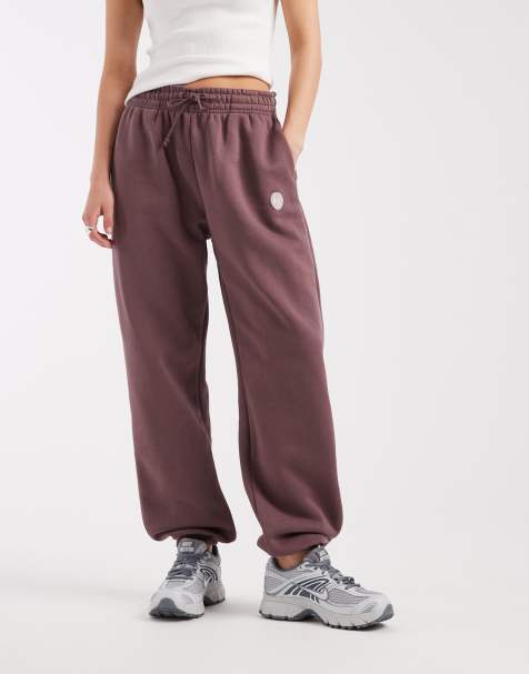 Nike Phoenix Fleece oversized high waisted joggers in brown - view 1