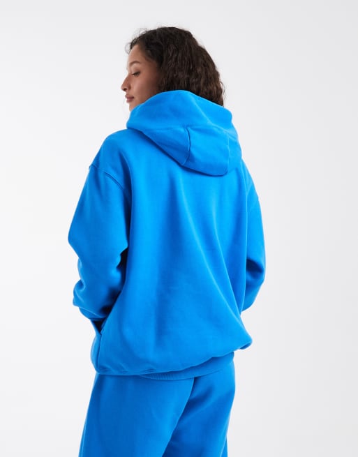 Nike Phoenix Fleece oversized hoodie in blue, 4 of 4