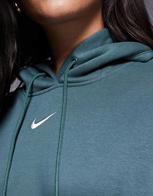 Nike Phoenix Fleece oversized hoodie in dark green
