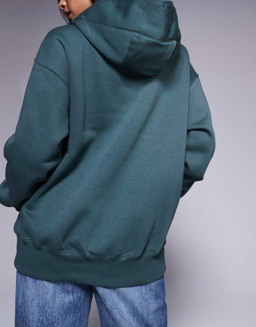 Nike Phoenix Fleece oversized hoodie in dark green