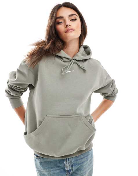 Nike Phoenix Fleece oversized hoodie in khaki - view 1