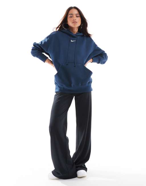 Nike Phoenix Fleece oversized hoodie in navy | ASOS