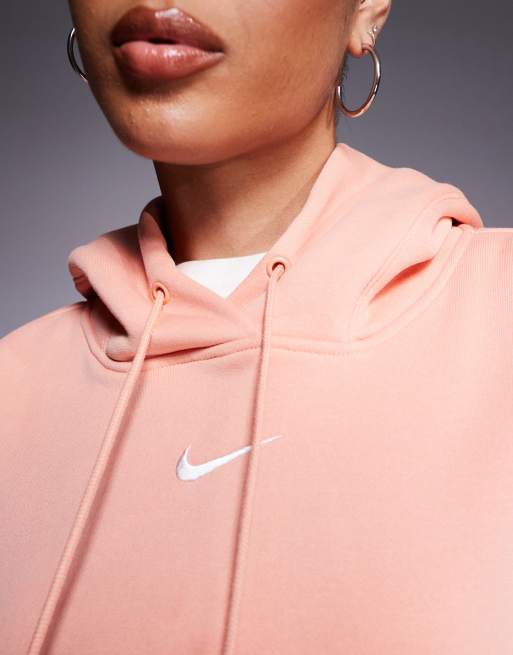 Hoodie Light Pink Nike Half Zip Nike Sportswear Phoenix Fleece