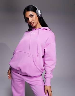 Nike Phoenix Fleece oversized hoodie in pink
