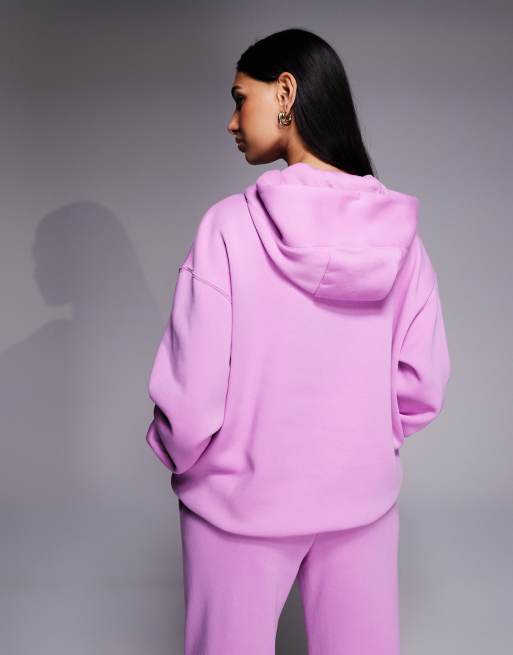 Nike Phoenix Fleece oversized hoodie in pink, 3 of 4