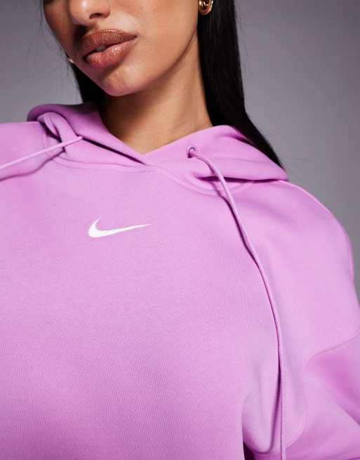 Nike Phoenix Fleece oversized hoodie in pink, 4 of 4