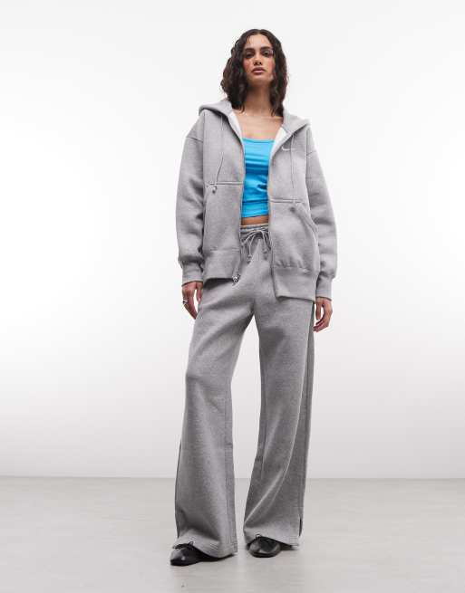 Nike Phoenix Fleece - Oversized hoodie met rits in grijs , 2 van 4