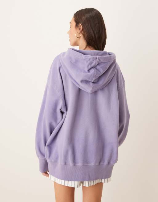 Nike Phoenix Fleece oversized retro logo hoodie in purple