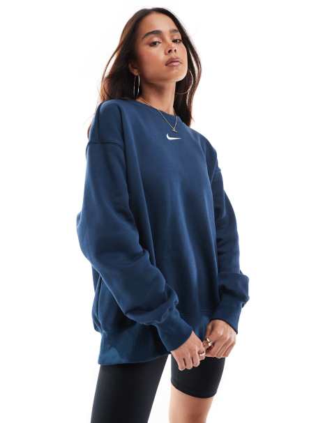 Nike Phoenix Fleece oversized sweatshirt in navy - view 1