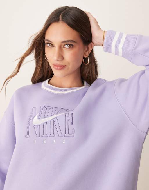 Nike Phoenix Fleece oversized sweatshirt in purple 