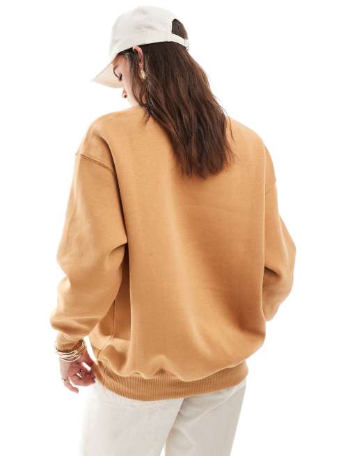 Nike Phoenix Fleece oversized sweatshirt in tan
