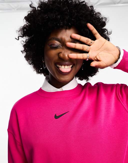 Pink nike best sale crew neck