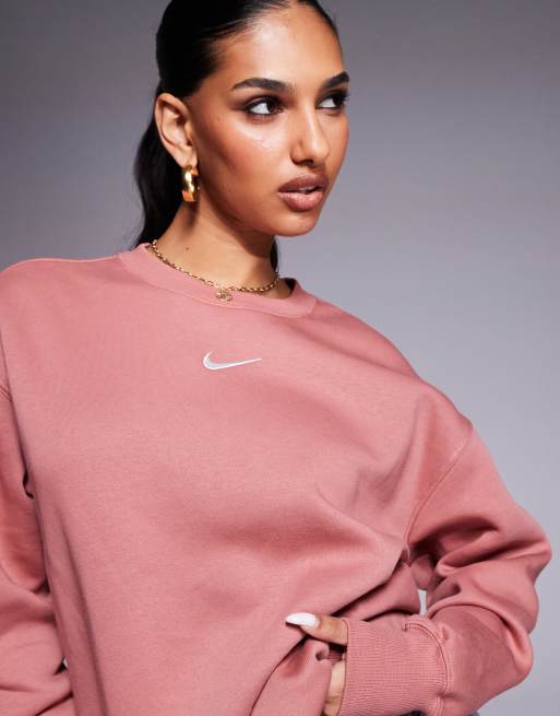 Nike Phoenix Fleece oversized sweatshirts in pink