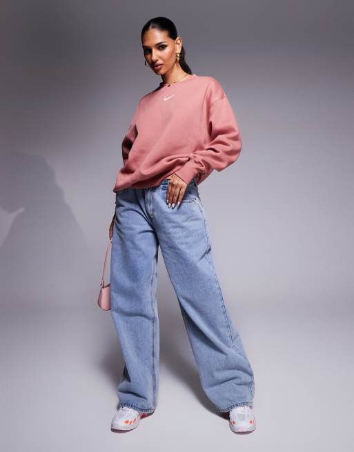Nike Phoenix Fleece oversized sweatshirts in pink