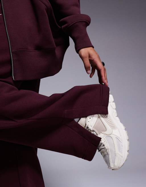 Nike - Phoenix Fleece - Pantalon de jogging ample - Bordeaux, 3 de 5