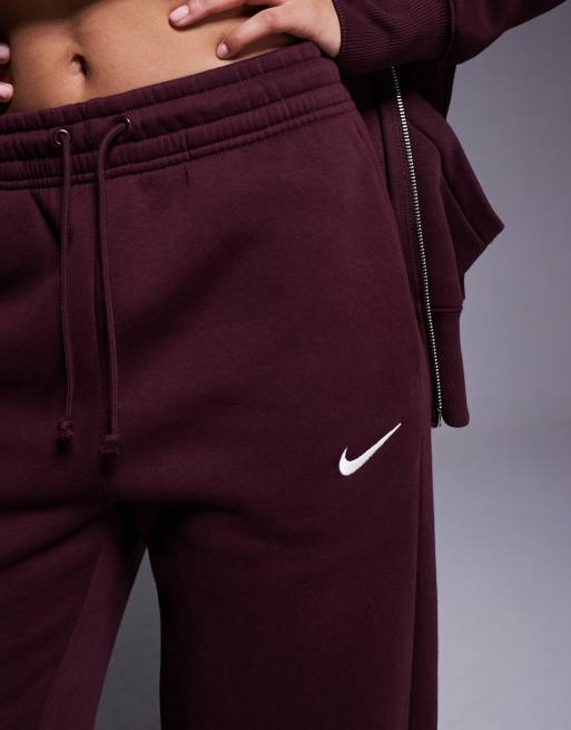 Nike - Phoenix Fleece - Pantalon de jogging ample - Bordeaux, 5 de 5