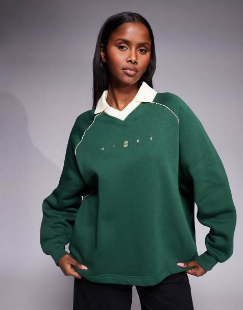 Nike - Phoenix Fleece - Polo oversize verde - view 1