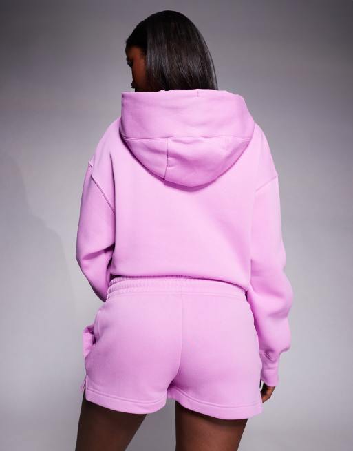 Nike – Phoenix Fleece – Różowe szorty o długości 2 cali ze średnim stanem, 4 z 5