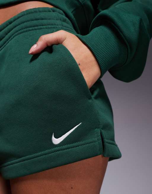 Nike - Phoenix Fleece - Short 2 pouces à taille mi-haute - Vert, 2 de 5
