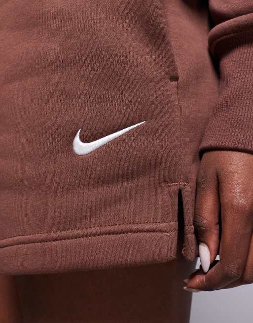 Nike Phoenix Fleece shorts in brown, 3 of 5