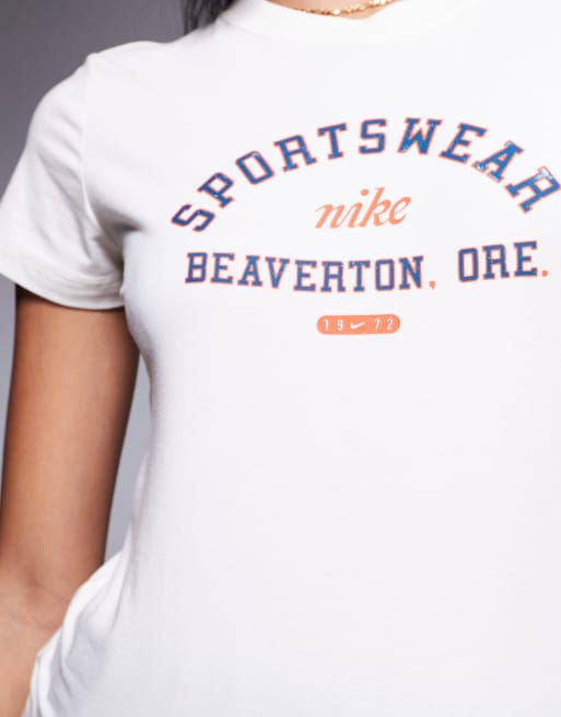 Nike Phoenix Fleece slim graphic T-shirt in off white , 2 of 4