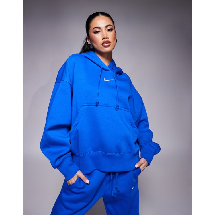 Nike Phoenix Fleece super oversized hoodie in blue | ASOS