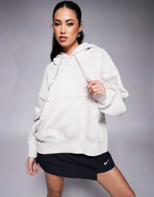 Nike Phoenix Fleece Super Oversized Hoodie In White