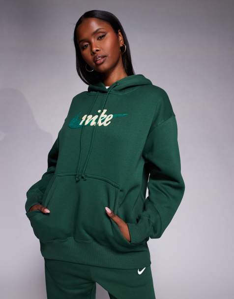 Nike - Phoenix Fleece - Sweat à capuche oversize à logo - Vert - view 1