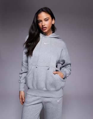 Nike - Phoenix Fleece - Sweat à capuche oversize - Gris