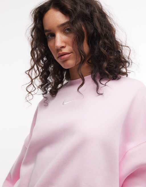 Nike - Phoenix Fleece - Sweat oversize - Rose clair , 3 de 4