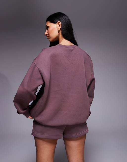 Nike - Phoenix Fleece - Sweat oversize - Violet foncé, 3 de 4