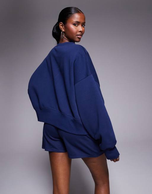 Nike - Phoenix Fleece - Sweat ultra oversize - Bleu marine, 2 de 4