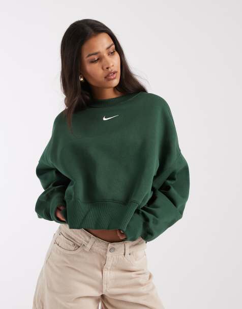 Nike - Phoenix Fleece - Sweat ultra oversize - Vert - view 1