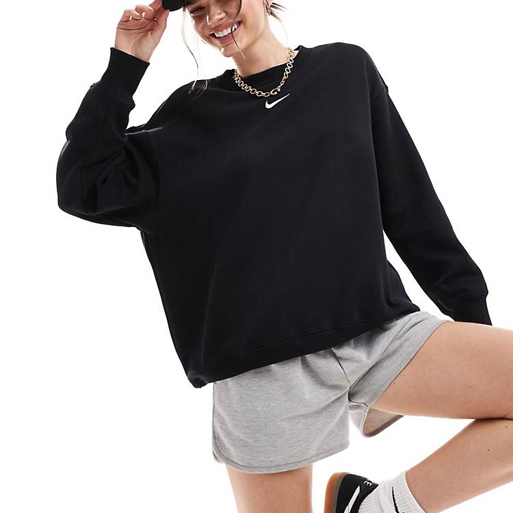 Nike Phoenix Fleece sweatshirt in black | ASOS