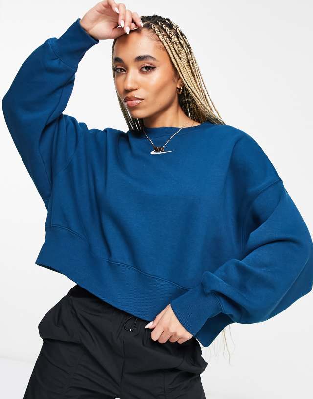 Nike Phoenix Fleece sweatshirt in blue