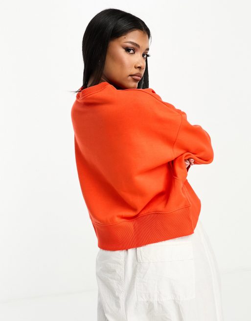 Nike Phoenix fleece sweatshirt in red | ASOS