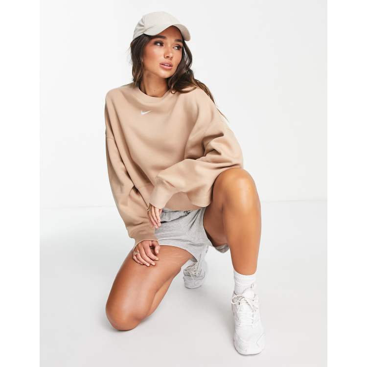 Nike Phoenix Fleece sweatshirt in tan ASOS