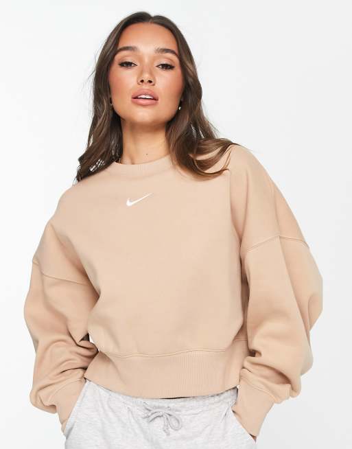 Nike Phoenix Fleece sweatshirt in tan