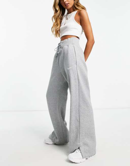 Nike Phoenix Fleece wide sweatpants in gray - gray