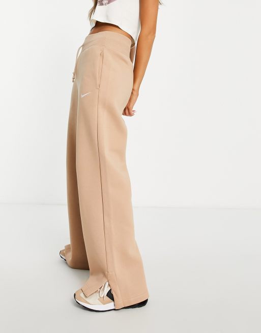 Nike Phoenix Fleece wide sweatpants in tan - TAN, ASOS