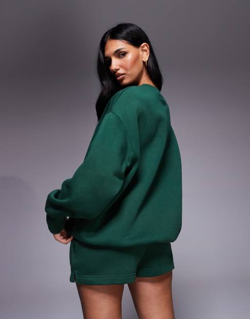 Nike – Phoenix Fleece – Zielona bluza polarowa oversize, 4 z 4