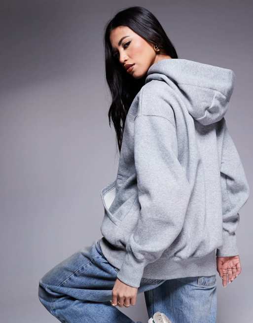 Gray nike zip deals up hoodie