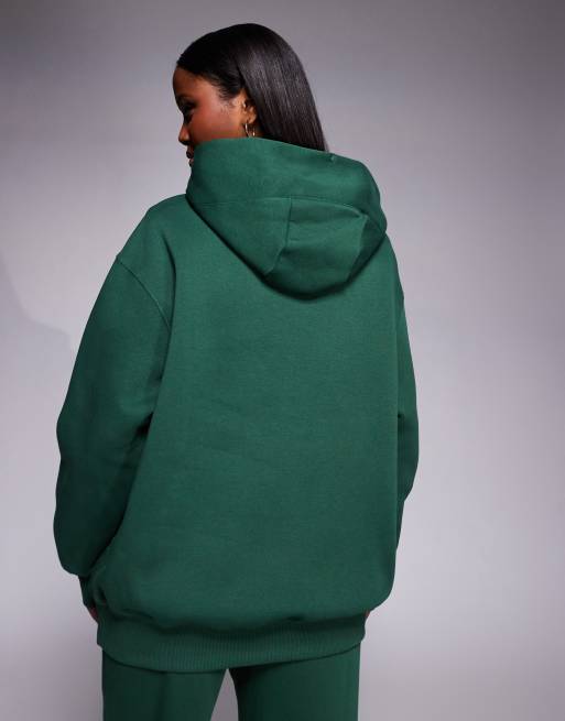 Nike – Phoenix – Grön huvtröja i fleece och oversize med logga, 4 av 4